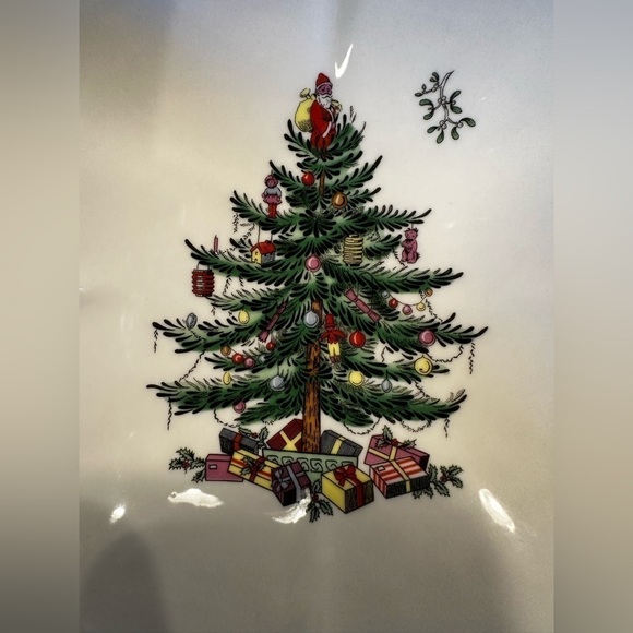 Spode Christmas Tree Sculpted Square Dish, Trinket Dish, Candy Dish - Picture 3 of 5